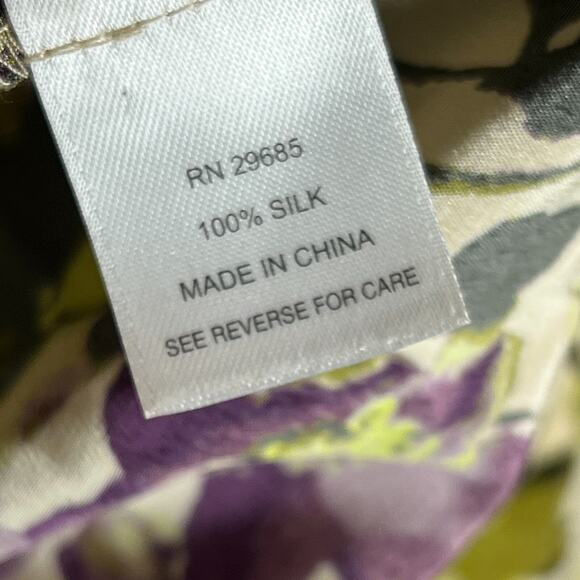 Pendleton Shirt Womens 8 Silk Watercolor Lightweight Button Front Longsleeve - Picture 5 of 8